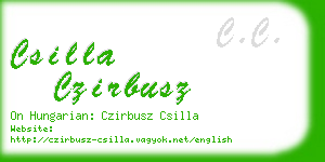 csilla czirbusz business card